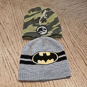 Boys beanie bundle 2-5T batman and Dinosaur
